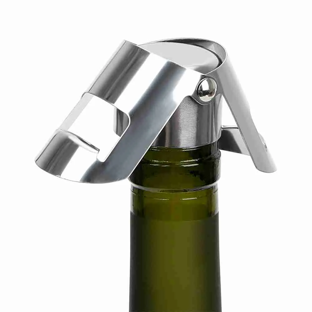 Tampa Pressão a Vacuo Rolha em Inox Para Garrafa Champagne Vinho - Imagem 2