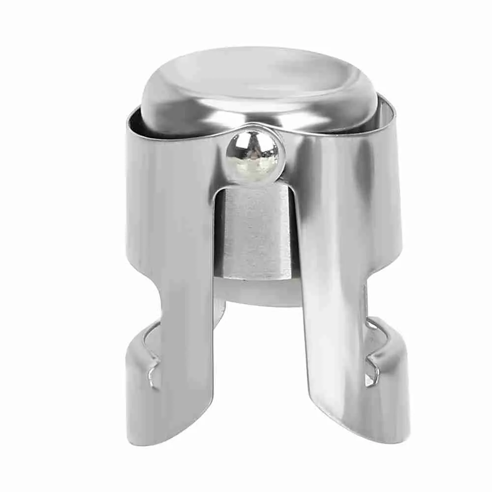 Tampa Pressão a Vacuo Rolha em Inox Para Garrafa Champagne Vinho - Imagem 3