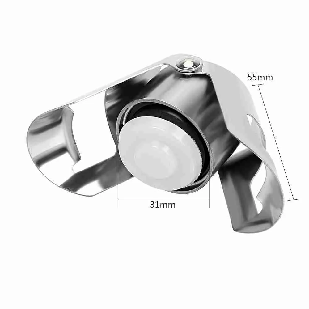 Tampa Pressão a Vacuo Rolha em Inox Para Garrafa Champagne Vinho - Imagem 4