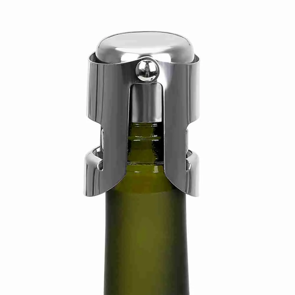 Tampa Pressão a Vacuo Rolha em Inox Para Garrafa Champagne Vinho - Imagem 5