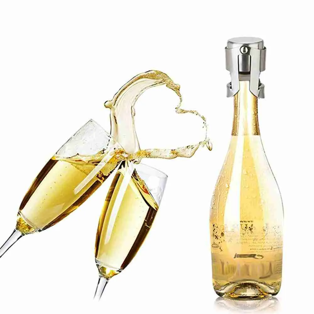 Tampa Pressão a Vacuo Rolha em Inox Para Garrafa Champagne Vinho - Imagem 6