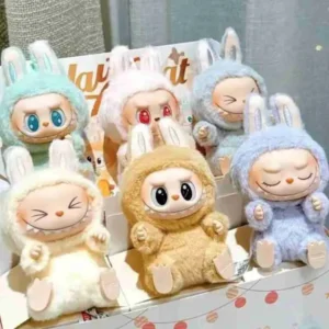 Labubu Boneco De Pelúcia Sentado Chaveiro Surpresa