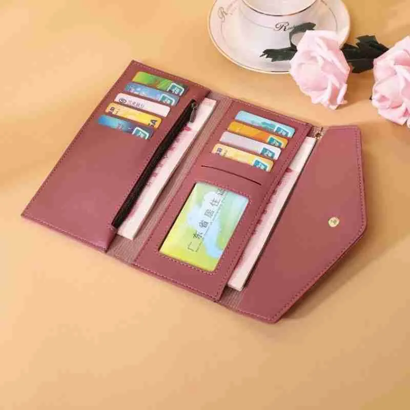 Carteira Feminina Envelope Com Zíper E Pingente - Imagem 3