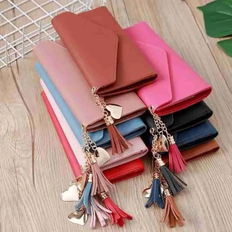 Carteira Feminina Envelope Com Zíper E Pingente - Imagem 5