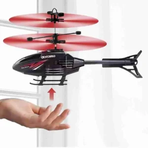 Mini Helicóptero de Brinquedo Com Luz e Sensor
