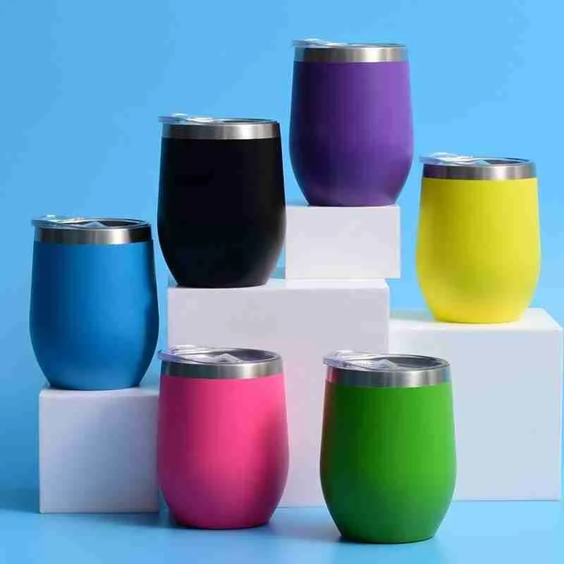 Copo Térmico Ovo Cuia Com Tampa Tipo Stanley 350 ml – Sem Estampa