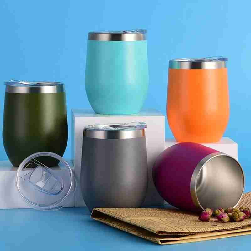 Copo Térmico Ovo Cuia Com Tampa Tipo Stanley 350 ml – Sem Estampa - Imagem 6