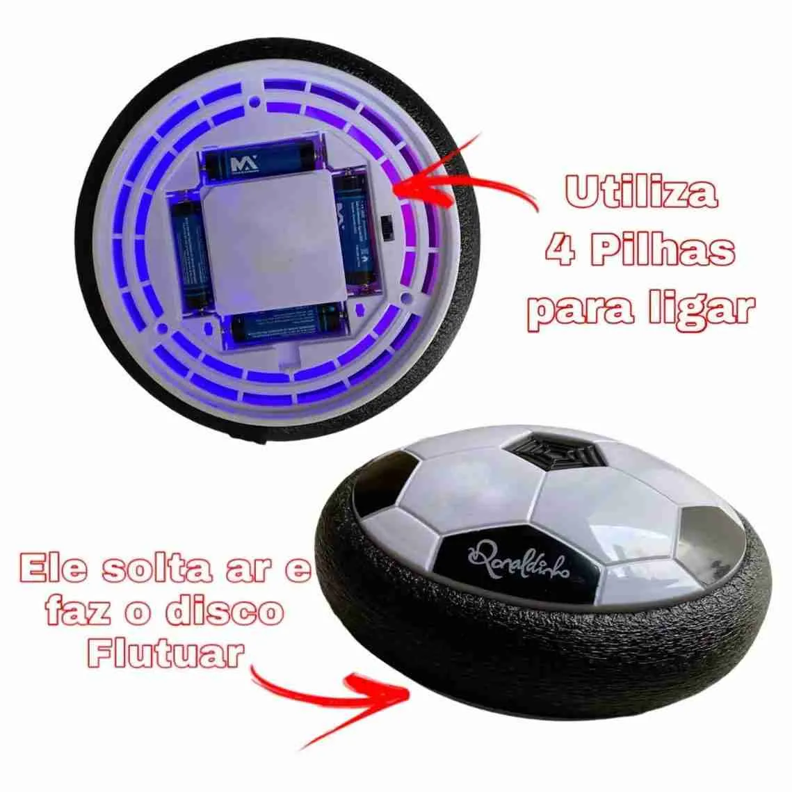 Bola Flutuante Newball – Flat Ball Hoverball Com Luz Led - Imagem 7