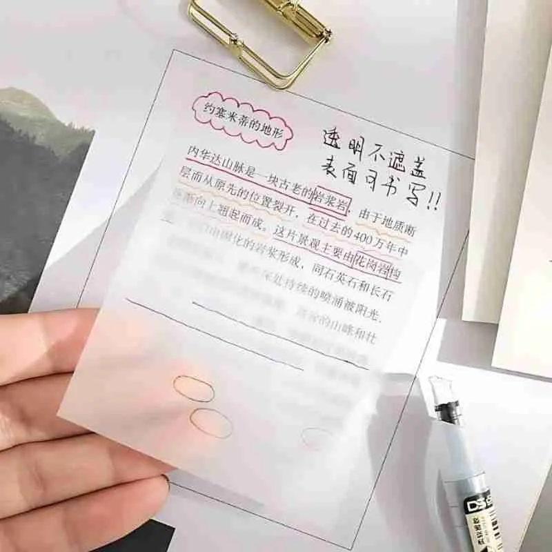 Bloco Adesivo Transparente Para Anotações - Imagem 2