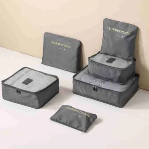 Organizador De Mala Para Viagem Kit 6 Peças De Nécessaire