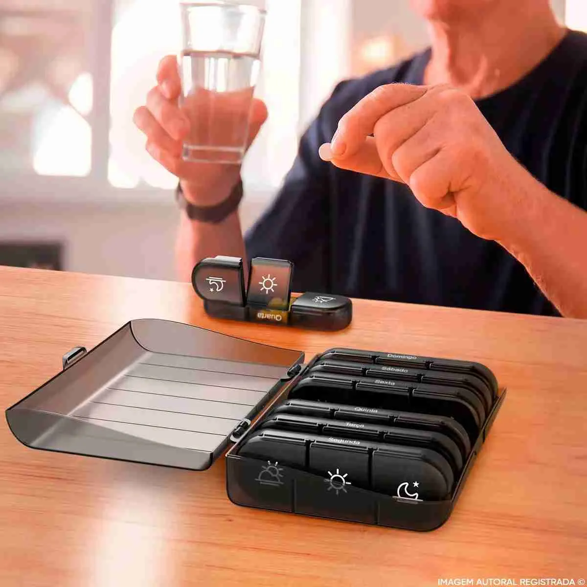 Porta Comprimido Semanal Triplo – Organizador de Remédios - Imagem 3