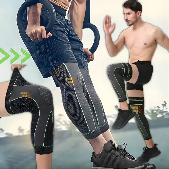 Joelheira Esportiva Ajustável para Joelho e Coxa com Compressão - Imagem 2