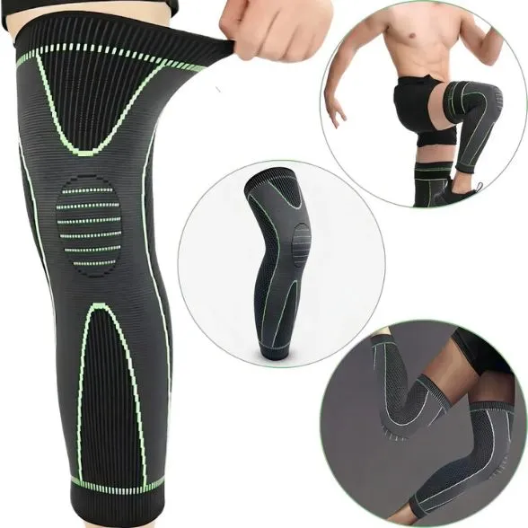 Joelheira Esportiva Ajustável para Joelho e Coxa com Compressão - Imagem 5
