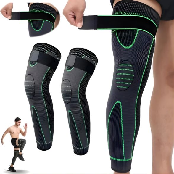 Joelheira Esportiva Ajustável para Joelho e Coxa com Compressão - Imagem 6