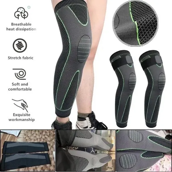 Joelheira Esportiva Ajustável para Joelho e Coxa com Compressão - Imagem 8