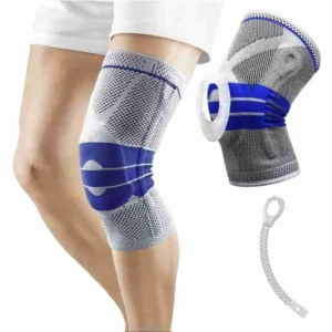 Joelheira De Compressão Spandex 3D Com Anel De Silicone