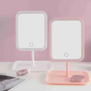 Espelho De Mesa Retangular Com LED