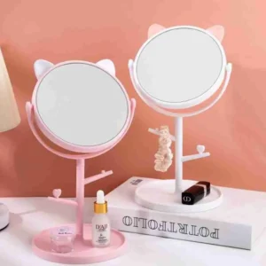 Espelho De Mesa Fofo Para Maquiagem Com Orelhinhas