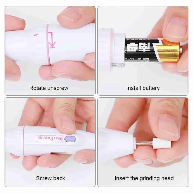 Lixa Elétrica Unhas Aparelho Lixador De Unha e Tira Cutícula - Imagem 3