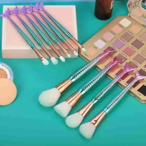 Kit Pincel De Maquiagem Sereia – 10 Peças