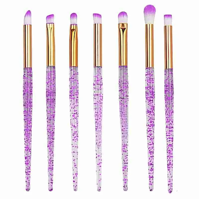 Kit Pincel De Maquiagem Cabo Glitter – 07 Peças - Imagem 5