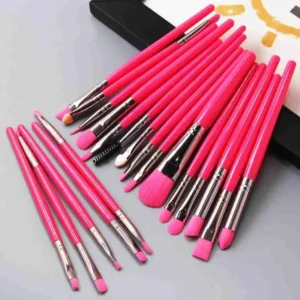 Jogo Pincel de Maquiagem Olhos Pele e Boca – 20 peças