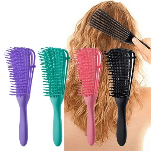 Escova Polvo Pente Para Cabelos Cacheados