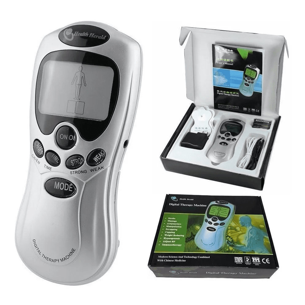 Aparelho Massagem Choque 4 Eletrodos Therapy Machine Massageador Muscular Tens e Fes - Imagem 3