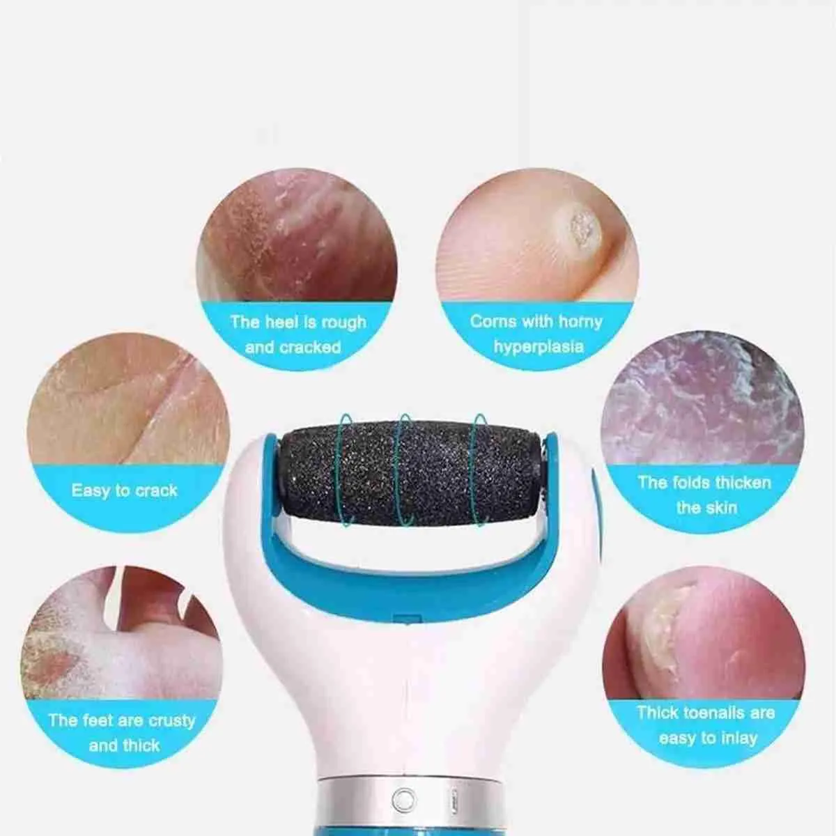 Aparelho Esfoliador Lixar Pé e Calcanhar Elétrico Removedor de Calos Portátil - Imagem 4