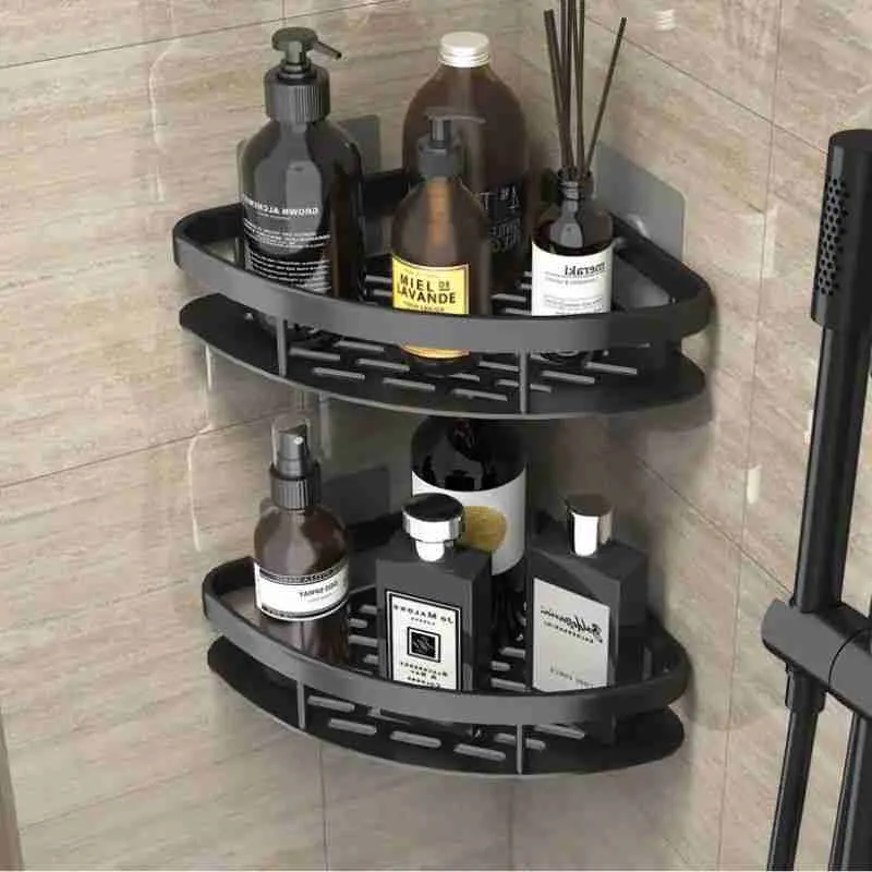 Suporte Prateleira De Canto Para Banheiro de Metal – Sem furo - Imagem 2