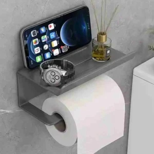 Suporte Para Papel Higiênico Premium Com Apoio Para Objetos