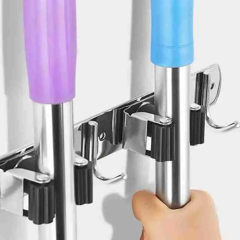 Suporte De Parede Com Gancho Para Vassoura E Ferramentas - Imagem 3