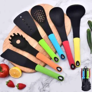 Kit Utensílios de Cozinha com 7 Pçs De Silicone