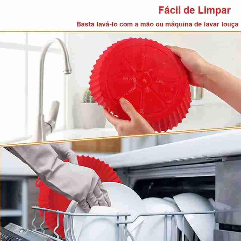 Forma Para Air Fryer De Silicone Antiaderente – Sem Sujeira - Imagem 7