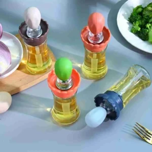 Dispenser De Óleo E Azeite 2 Em 1 Com Escova De Silicone