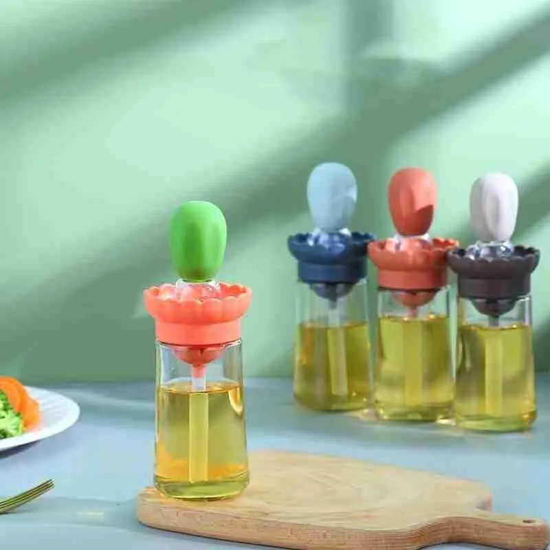 Dispenser De Óleo E Azeite 2 Em 1 Com Escova De Silicone - Imagem 3