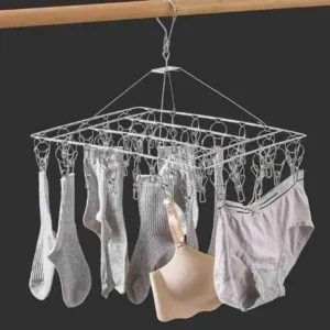 Varal Dobrável Com 26 Prendedores