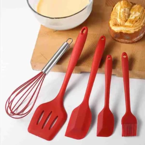 Utensílios De Cozinha Silicone com Fue – Kit c/ 5