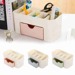 Organizador Multifuncional Maquiagem Cosméticos e Porta Treco com Gaveta