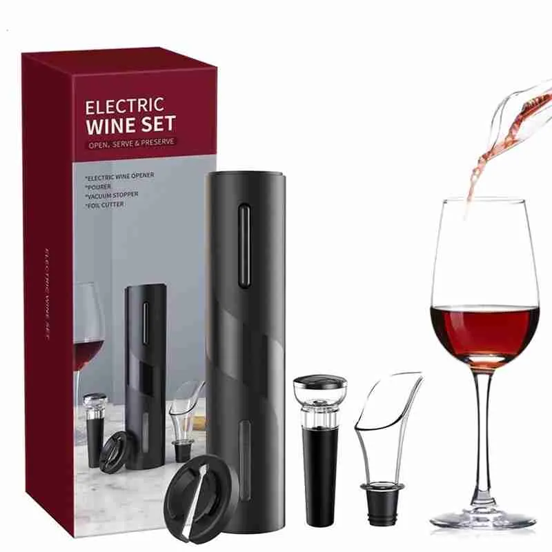 Kit Abridor de Vinhos Saca Rolhas Elétrico Automático - Imagem 2