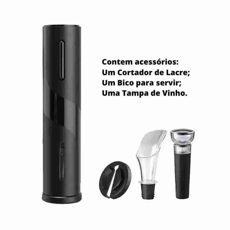 Kit Abridor de Vinhos Saca Rolhas Elétrico Automático - Imagem 6