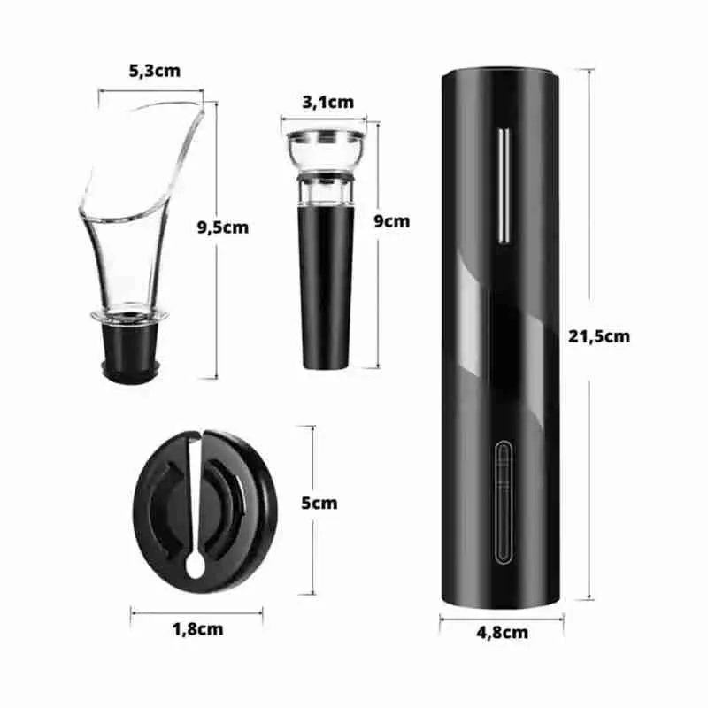 Kit Abridor de Vinhos Saca Rolhas Elétrico Automático - Imagem 8