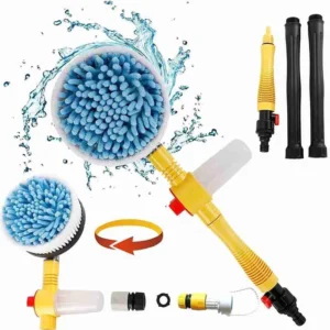 Escova Giratória De Espuma e Limpeza De Carro Rotação Automática 360º Graus