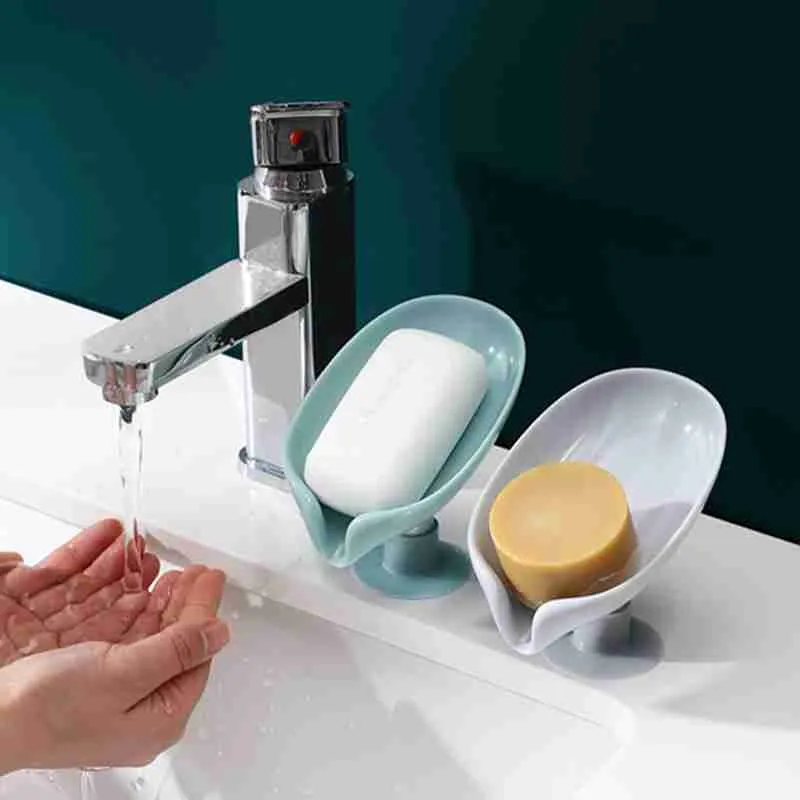 Suporte Folha Porta Sabonete Saboneteira Para Banheiro Pia Fixação Ventosa - Imagem 2