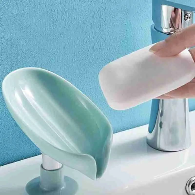 Suporte Folha Porta Sabonete Saboneteira Para Banheiro Pia Fixação Ventosa - Imagem 4