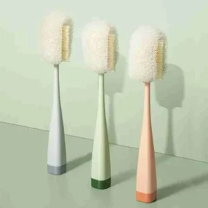 Escova Com Esponja Alça Longa Doméstica Para Limpeza De Copo E Garrafa