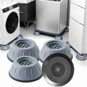 Pé Para Móveis E Máquina Lavar Regulador Anti Vibração Universal – 04 Peças