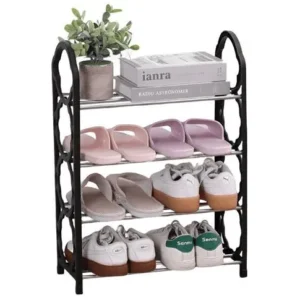 Sapateira 4 Andares Vertical Organizador Sapato Prateleira Até 8 Pares