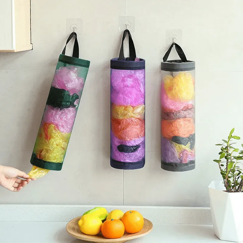 Puxa Saco Organizador Porta Sacolas Plásticas De Cozinha - Imagem 2