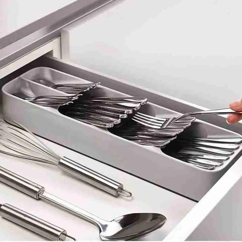 Porta Talheres Organizador Compacto Divisória Para Gaveta - Imagem 4